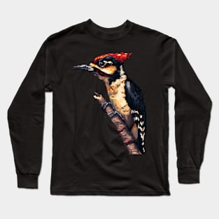 Pixel Woodpecker Long Sleeve T-Shirt